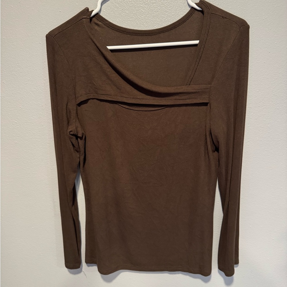 Amazon Brown Long Sleeve Women's Top